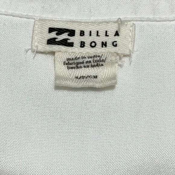 BILLABONG On Vacation Shirt S 23” P2P White $70 Retail NWOT - Picture 3 of 13
